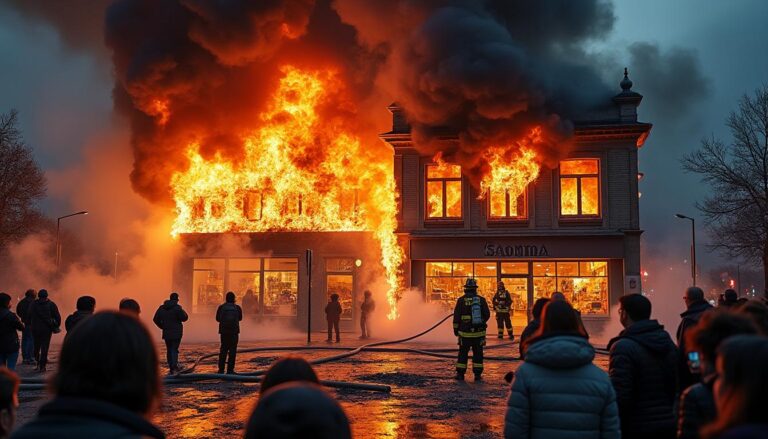 un violent incendie a détruit deux commerces près de nantes, provoquant d’importants dégâts matériels. découvrez les détails de cet événement et les actions des secours sur place.